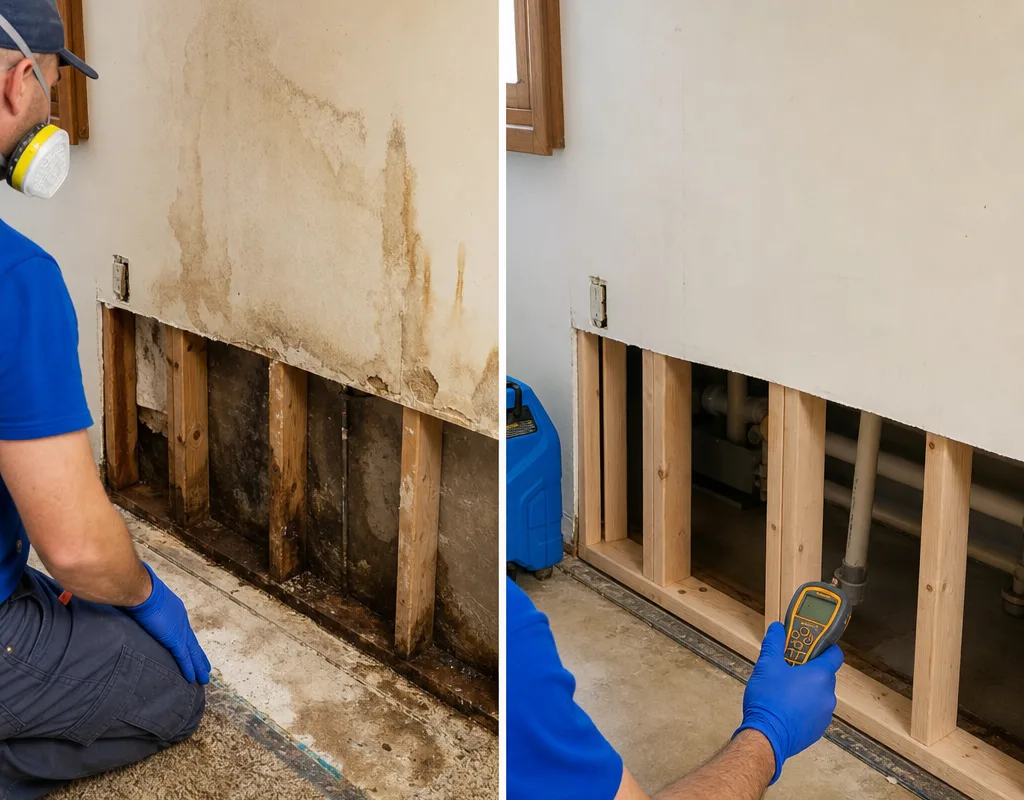 Water damage restoration results