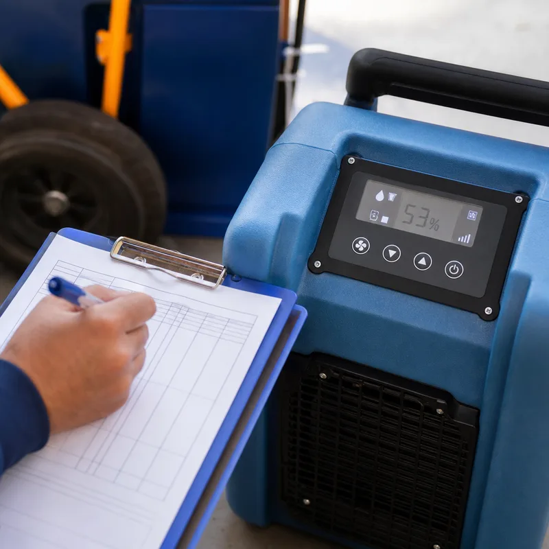 Water restoration equipment and detail work